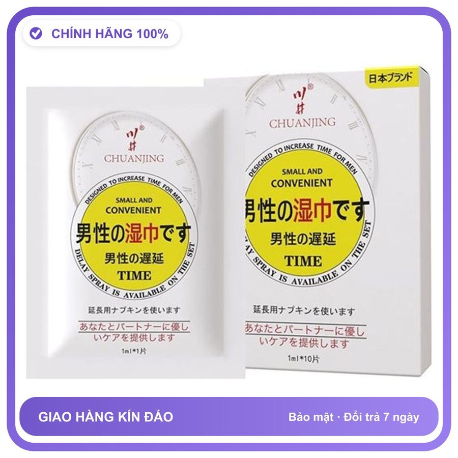 Khăn lau chống xuất tinh sớm ChuanJing Japanese Wipes Hộp 10 cái