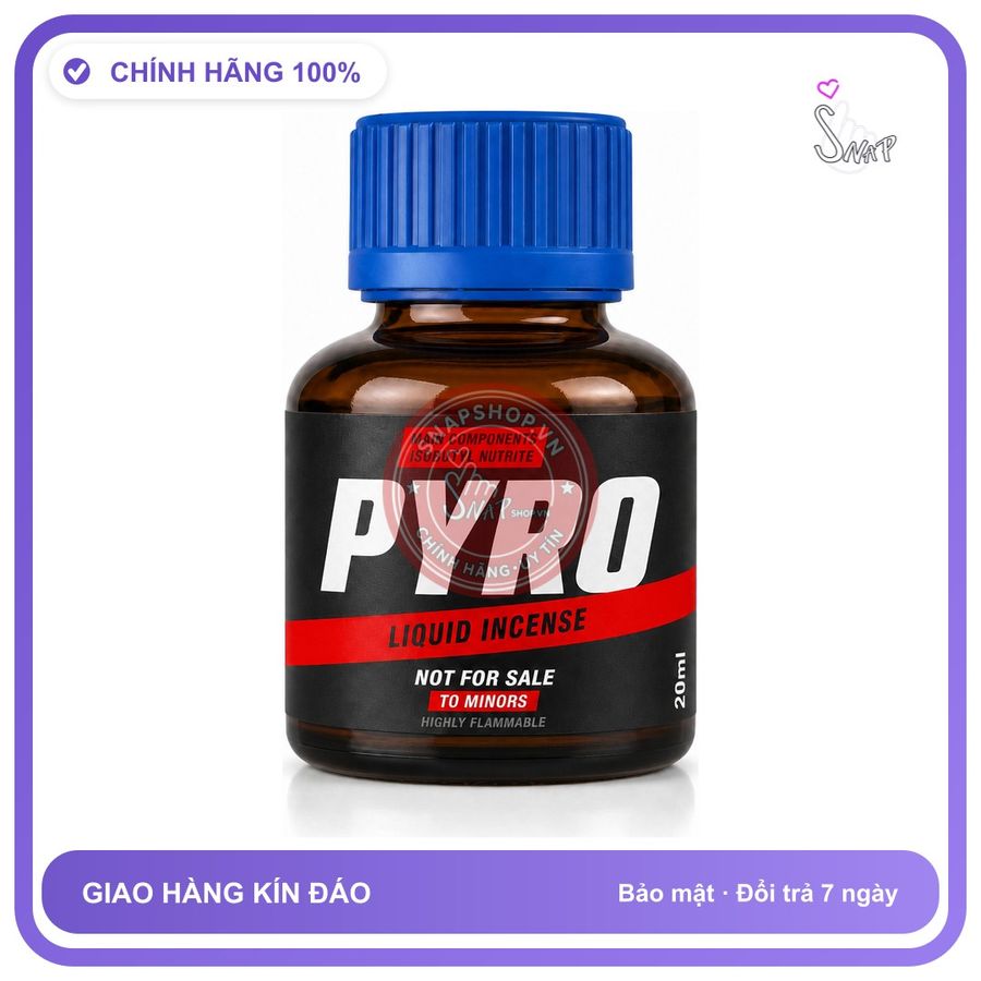 Chai hít tăng khoái cảm kích thích Popper PYRO 20ml Chính hãng