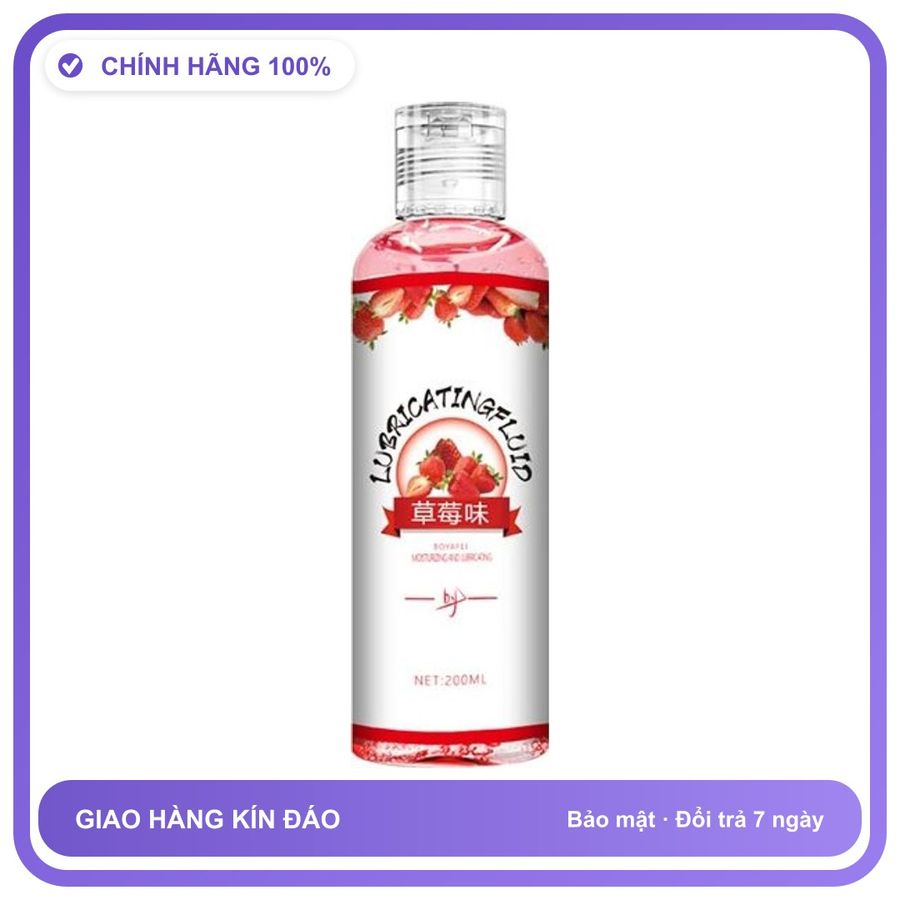 Gel bôi trơn tăng khoái cảm Boyafei Dâu Chai 200ml