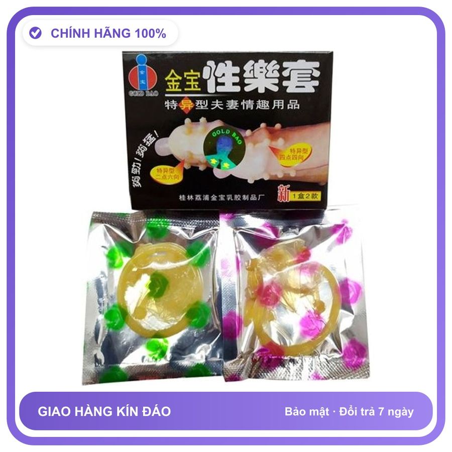 Bao cao su gai bi kiểu Bi Gold Lốc 10 Hộp 2 cái