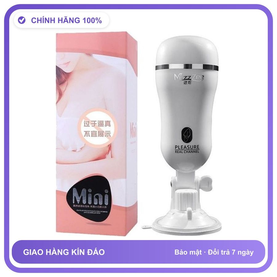 Âm đạo giả Hít rung dùng pin MizzZee Mini