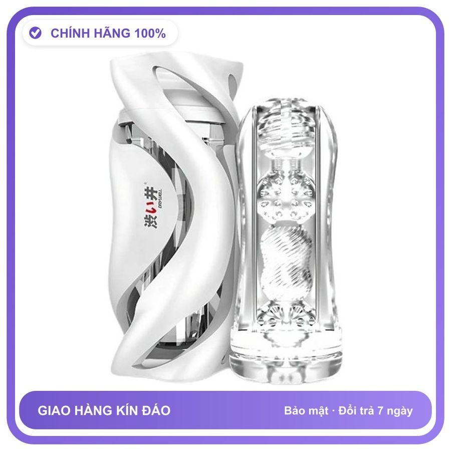 Âm đạo giả Cốc DryWell Hurricane - White M-50