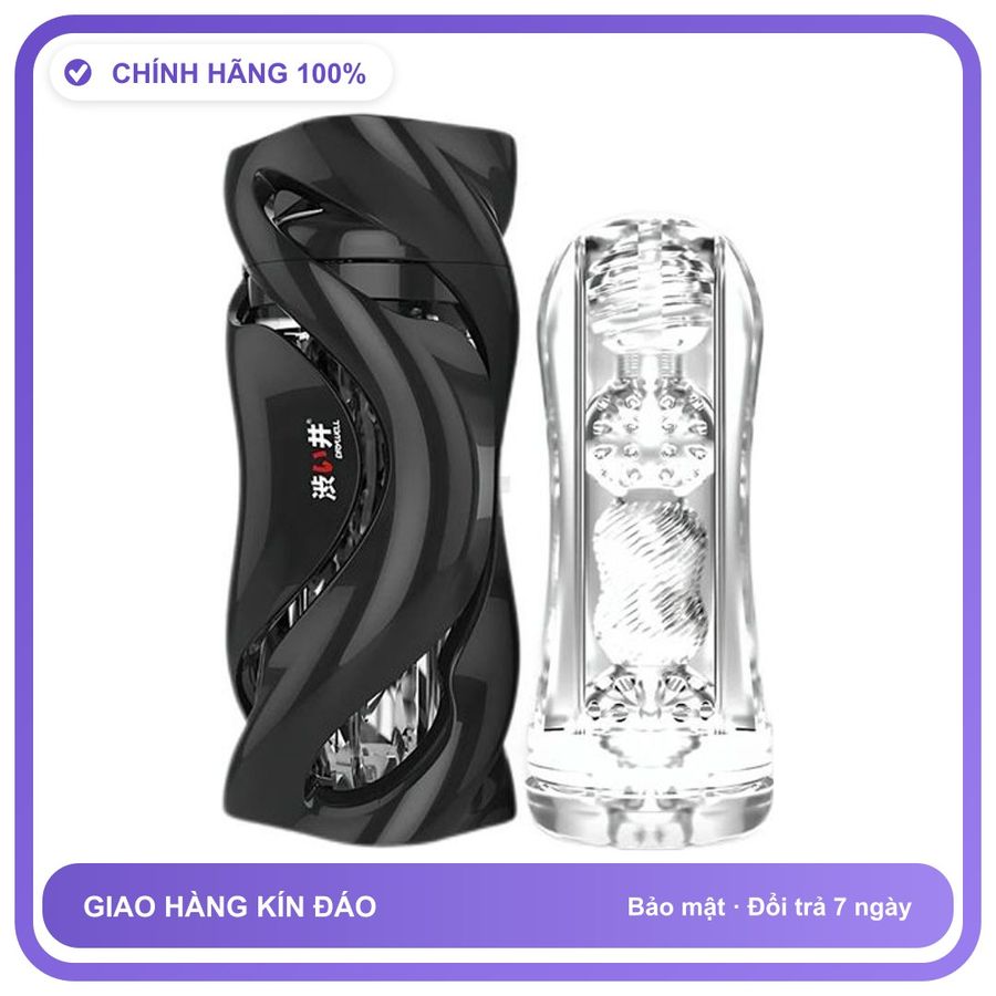 Âm đạo giả Cốc DryWell Hurricane - Black M-70