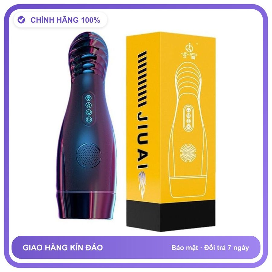 Âm đạo giả rung phát nhiệt bú có âm thanh sạc USB Jiuai Torpedo