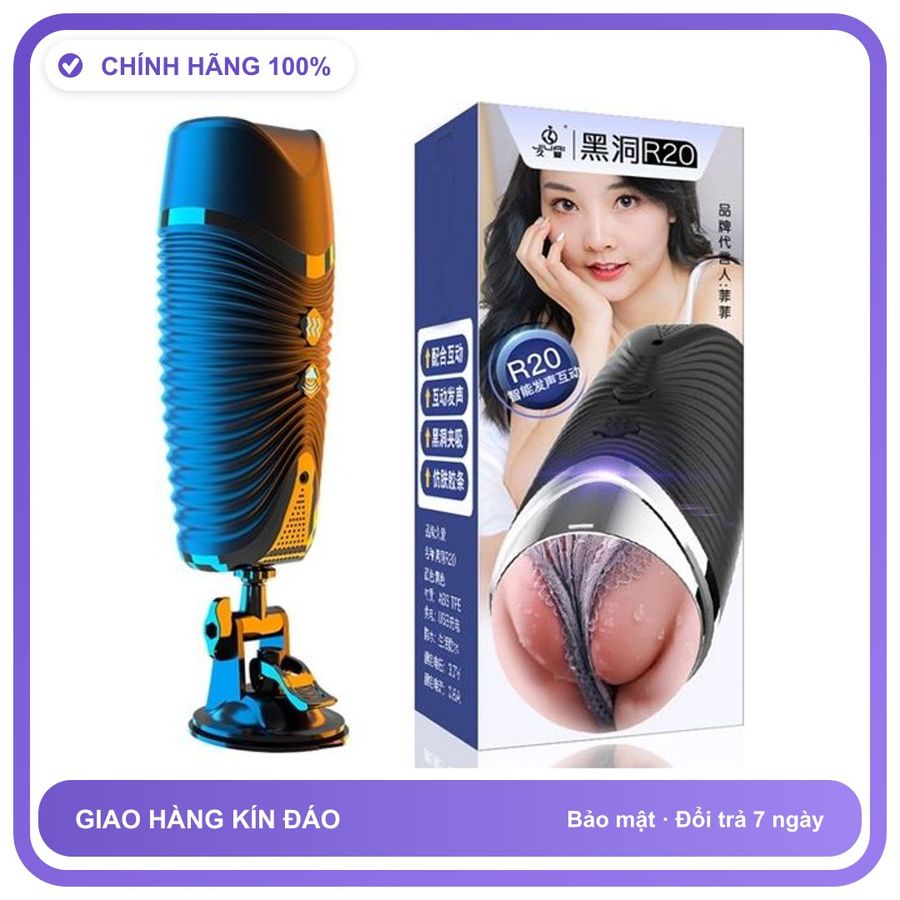 Âm đạo giả Hít rung có âm thanh sạc USB Jiuai R20