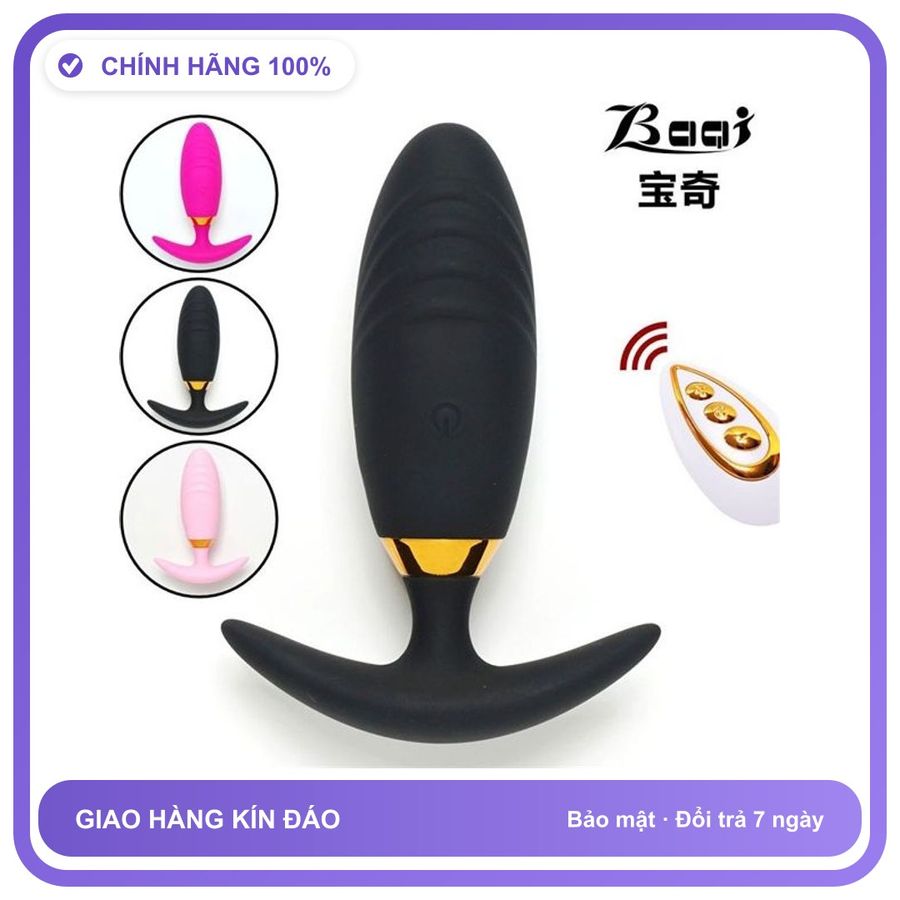 Plug phích cắm hậu môn Mỏ điều khiển từ xa rung sạc USB Boqi Neo BQ23
