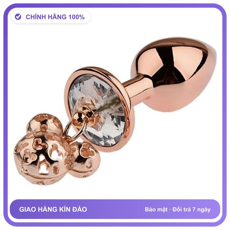 Plug phích cắm hậu môn Inox Vàng Hồng Pro
