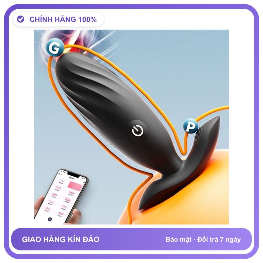 Plug phích cắm hậu môn rung sạc USB Roselex Humid App