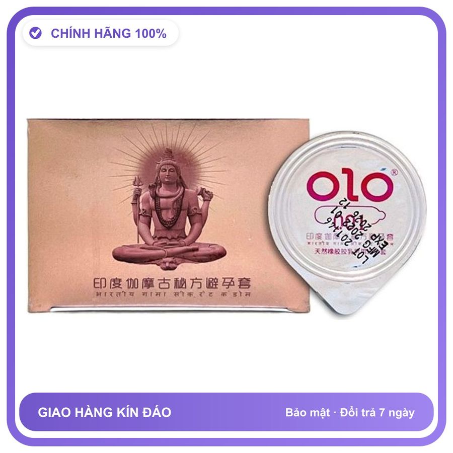 Bao cao su kéo dài quan hệ Vàng OLO Kama Hộp 10 cái