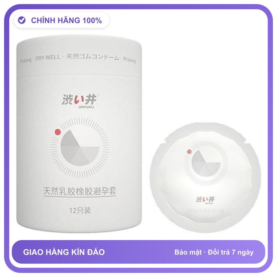 Bao cao su kéo dài quan hệ DryWell Long Lasting Pro C-36 Hộp 12 cái