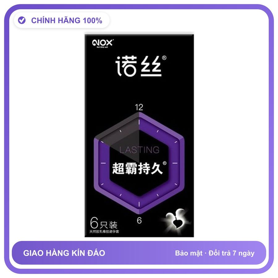 Bao cao su kéo dài quan hệ Nox Speed Master Lasting Hộp 6 cái