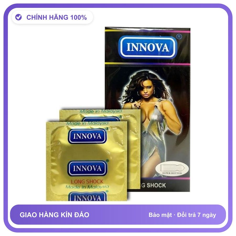 Bao cao su kéo dài quan hệ Đen Innova Hộp 12 cái