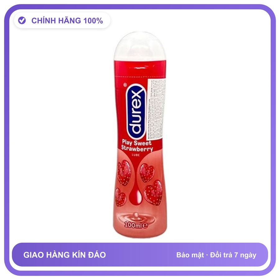 Gel bôi trơn hương thơm DKSH Durex Strawberry Chai 100ml