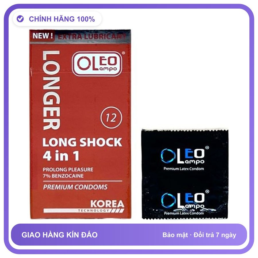 Bao cao su kéo dài quan hệ Oleo 4in1 Hộp 12 cái
