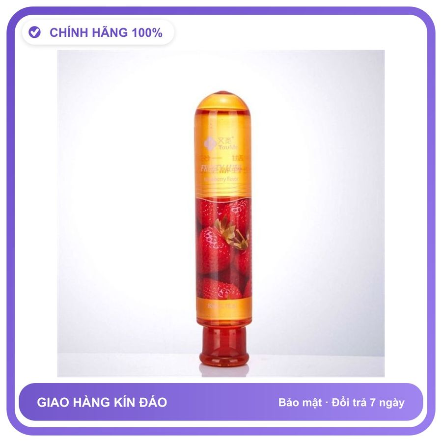 Gel bôi trơn hương thơm YouMe Fruity Lube Dâu Chai 80ml