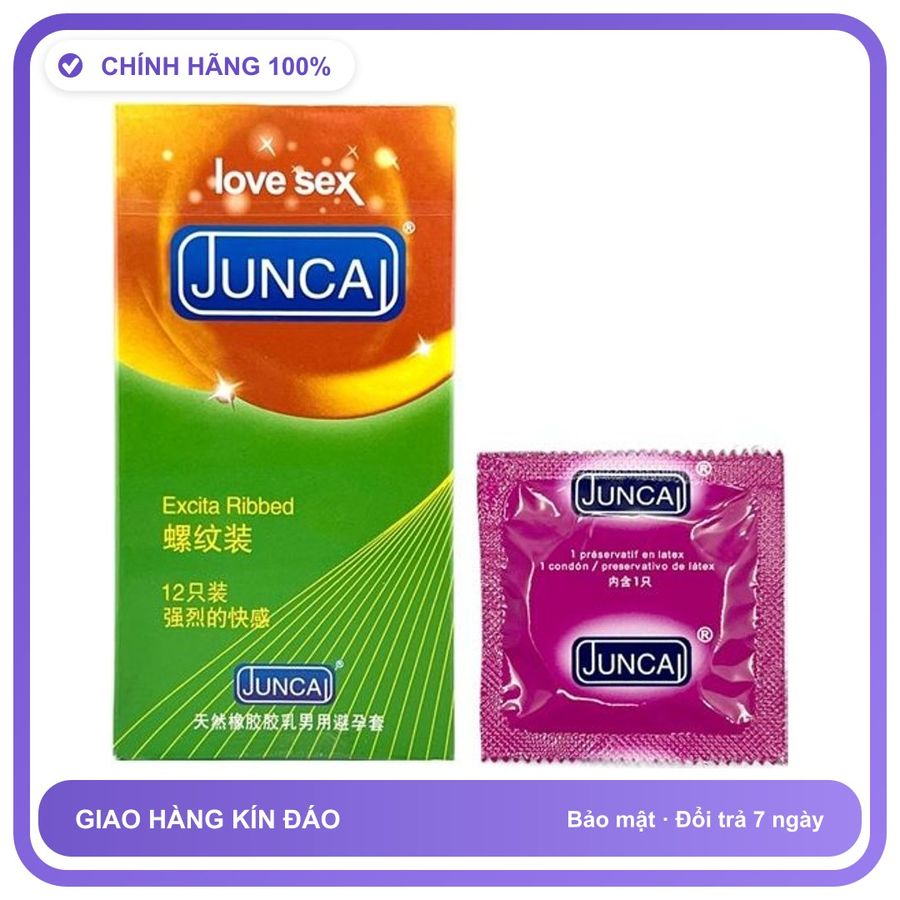 Bao cao su gân nhám Juncai Excita Ribble JC-29 Hộp 12 cái