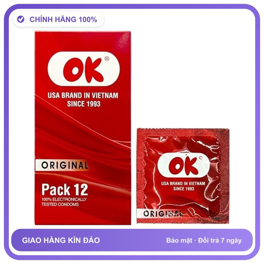 Bao cao su khách sạn nhà nghỉ OK Original 2 hộp Hộp 12 cái