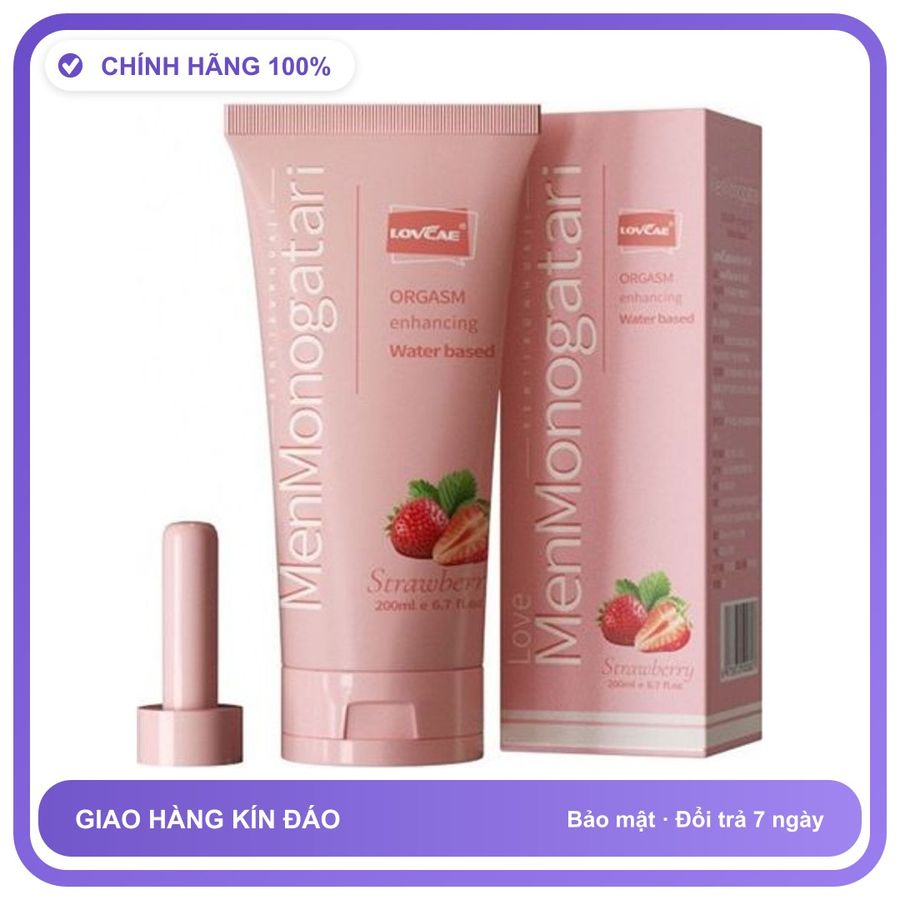 Gel bôi trơn dành cho hậu môn Lovcave Monogatari Dâu Chai 200ml