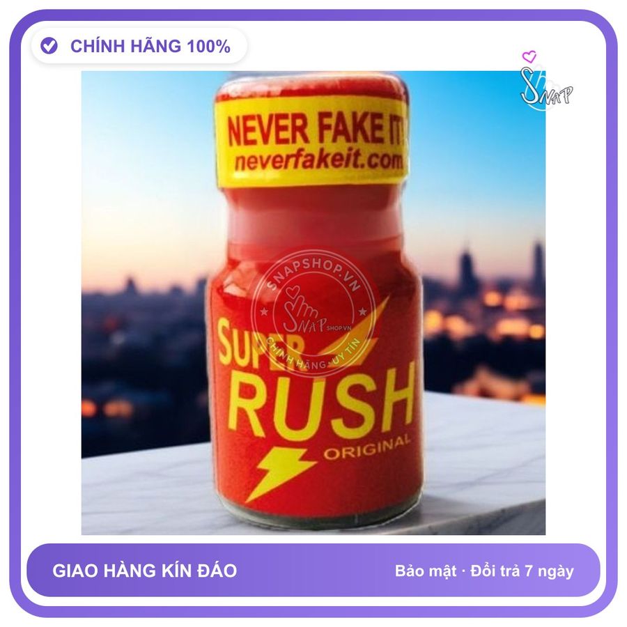 Chai hít tăng khoái cảm Popper RUSH 10ml Che Tên Chai Hít Tăng Khoái Cảm, Kích Thích Hưng Phấn, Popper 10ml USA, Hàng Chính Hãng, Cực Mạnh, Phê Lâu
