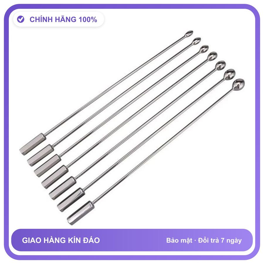 BDSM Thông niệu đạo Inox Đầu Tròn - 8mm