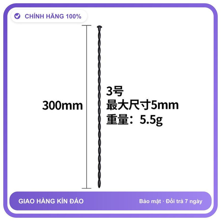 BDSM Thông niệu đạo Silicone Chuỗi Hạt - 5mm