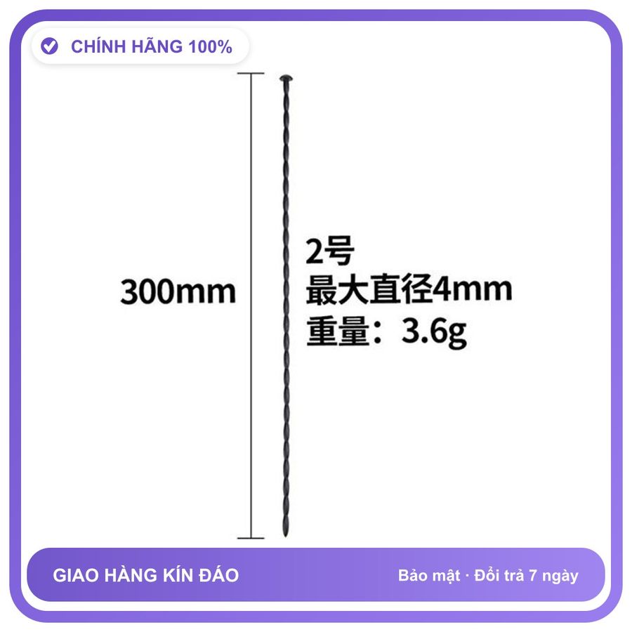 BDSM Thông niệu đạo Silicone Chuỗi Hạt - 4mm