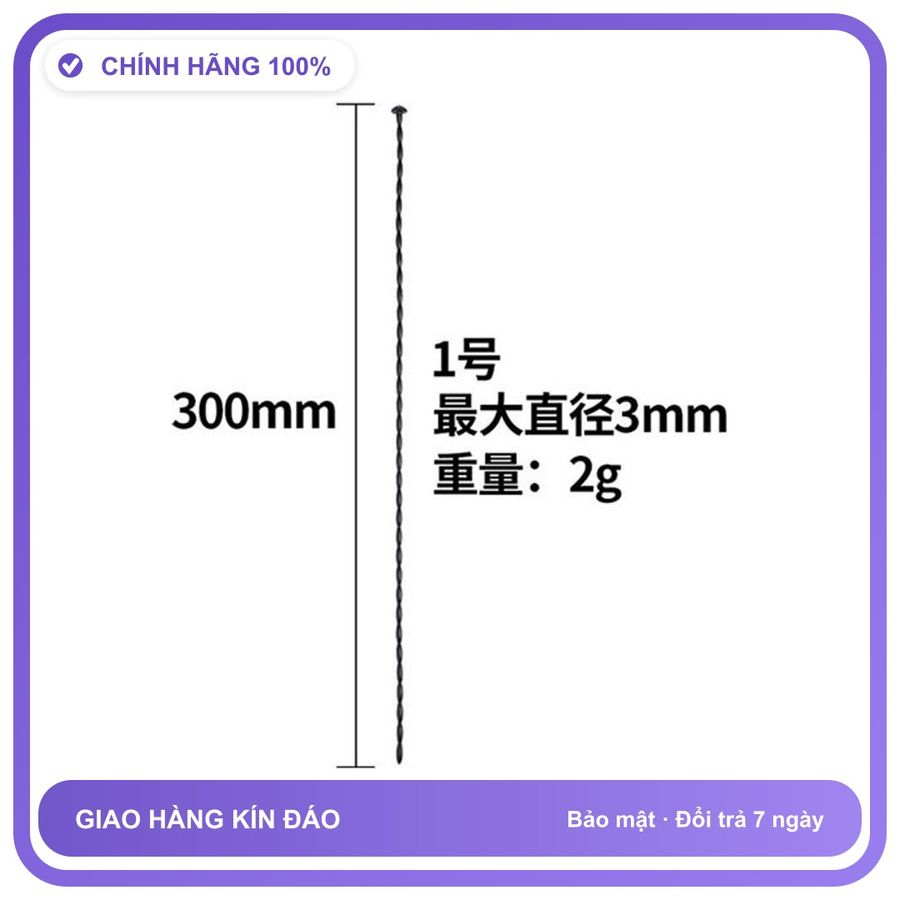 BDSM Thông niệu đạo Silicone Chuỗi Hạt - 3mm