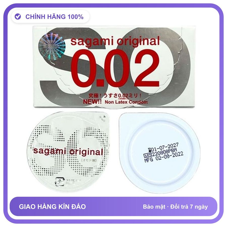 Bao cao su siêu mỏng Sagami 0.02 1 hộp Hộp 2 cái
