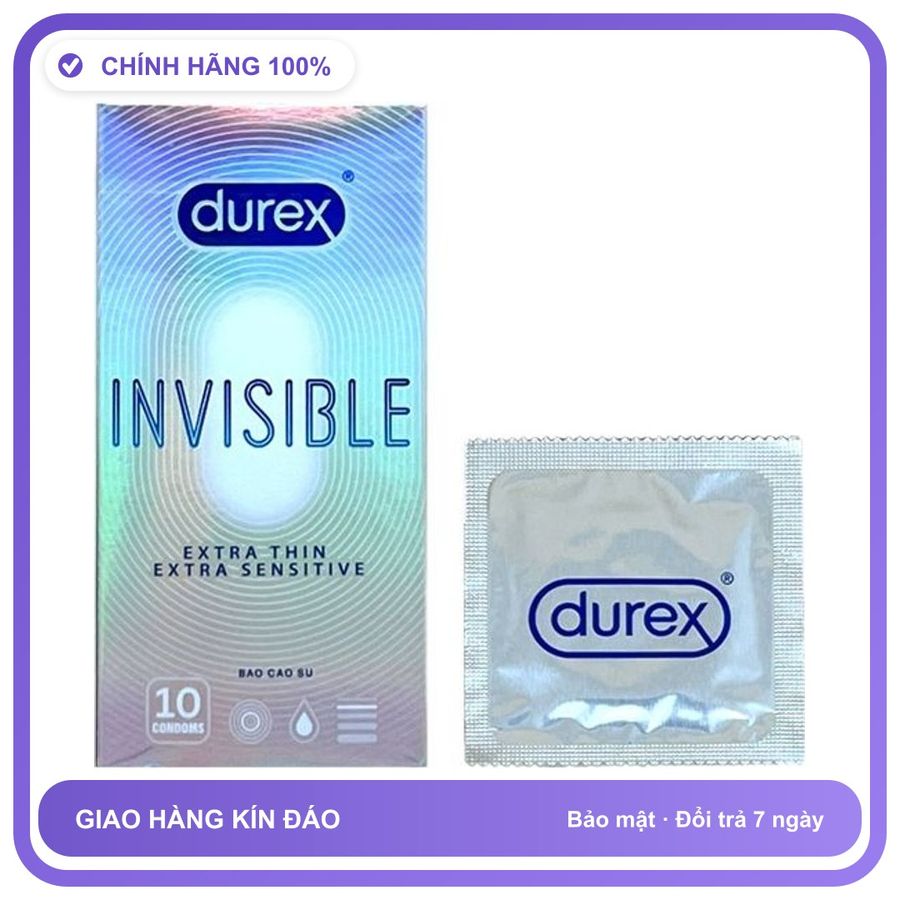 Bao cao su siêu mỏng DKSH Durex Invisible Hộp 10 cái
