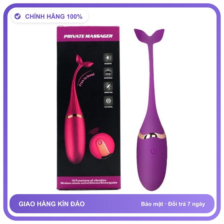 Trứng rung Cá điều khiển từ xa sạc USB GOK Heo