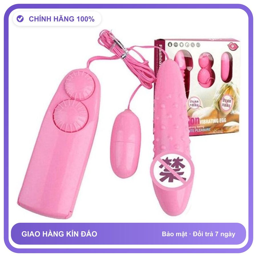 Trứng rung 2 Đầu Gai dùng pin
