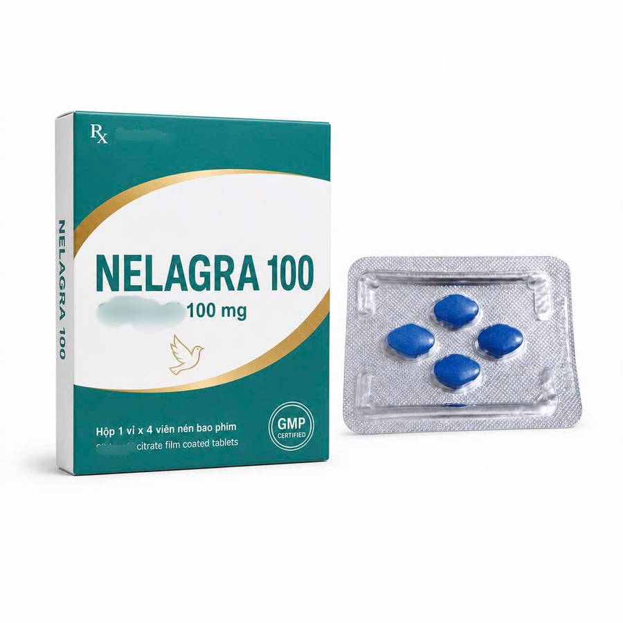 Viên Uống Nelagra 100 Chính Hãng – Giải Pháp Sinh Lý, Khôi Phục Sinh Lực (Hộp 4 Viên)