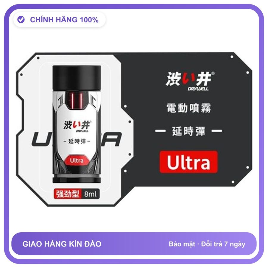 Xịt chống xuất tinh sớm DryWell Bullet Liquid Delay Ultra D-301 Đỏ Chai 8ml