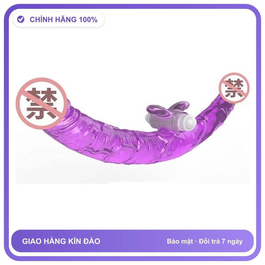 Dương vật giả 2 Đầu rung dùng pin Aichao