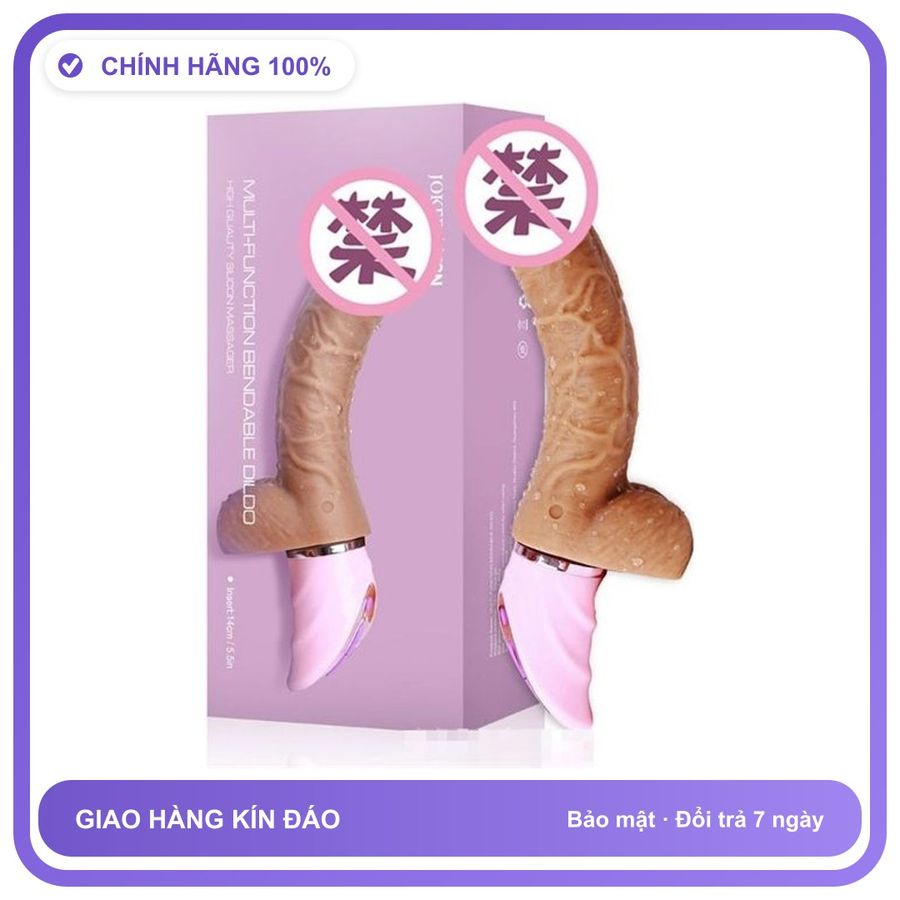 Dương vật giả Tím rung sạc USB Joker TSN