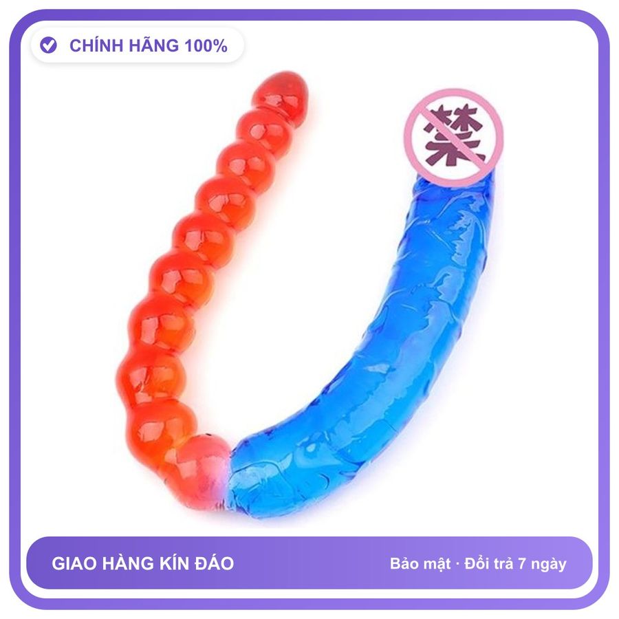 Dương vật giả 2 Đầu Chuỗi Hạt Jiuai