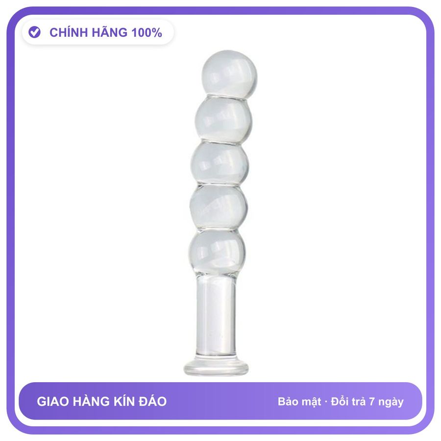 Dương vật giả Thủy Tinh 3 Cm C 5 Bi Thẳng