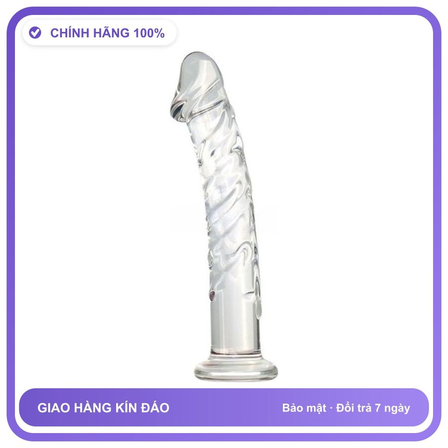 Dương vật giả Thủy Tinh Penis A 1 Đầu Gân