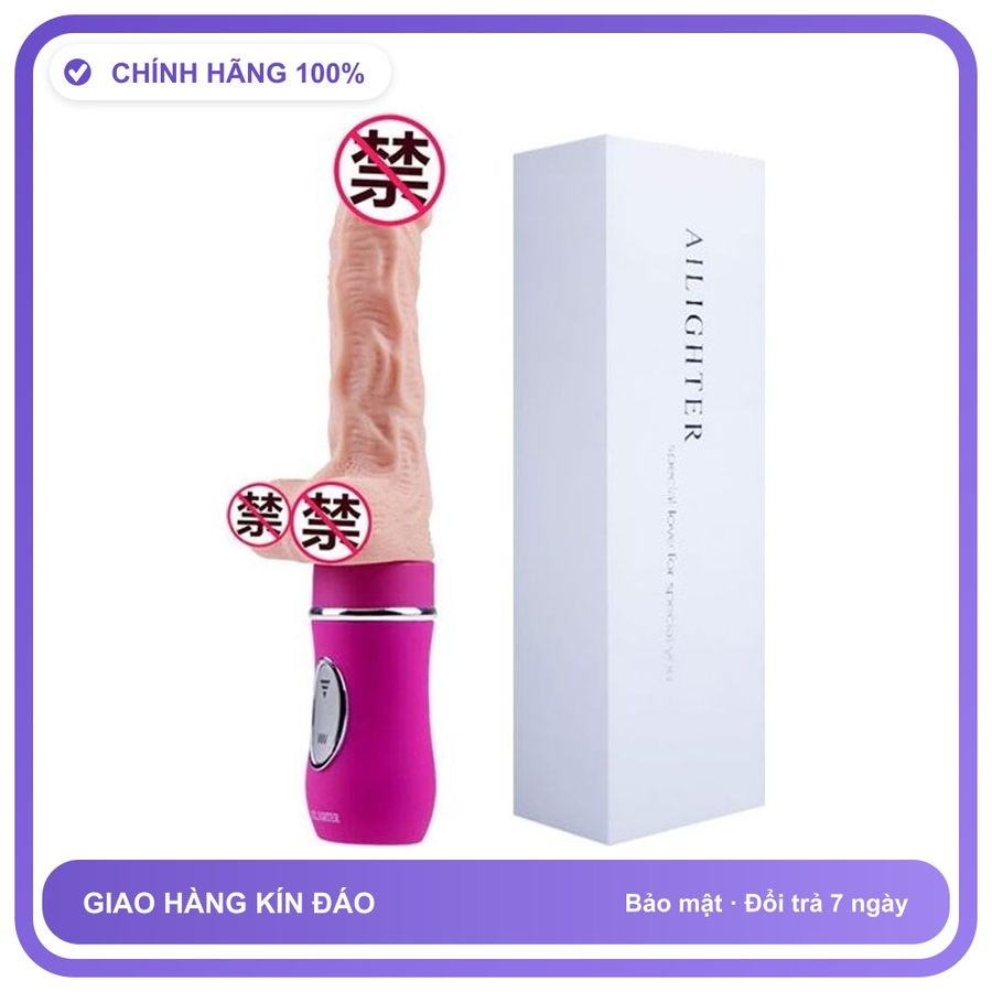 Dương vật giả phát nhiệt sạc USB Ailighter