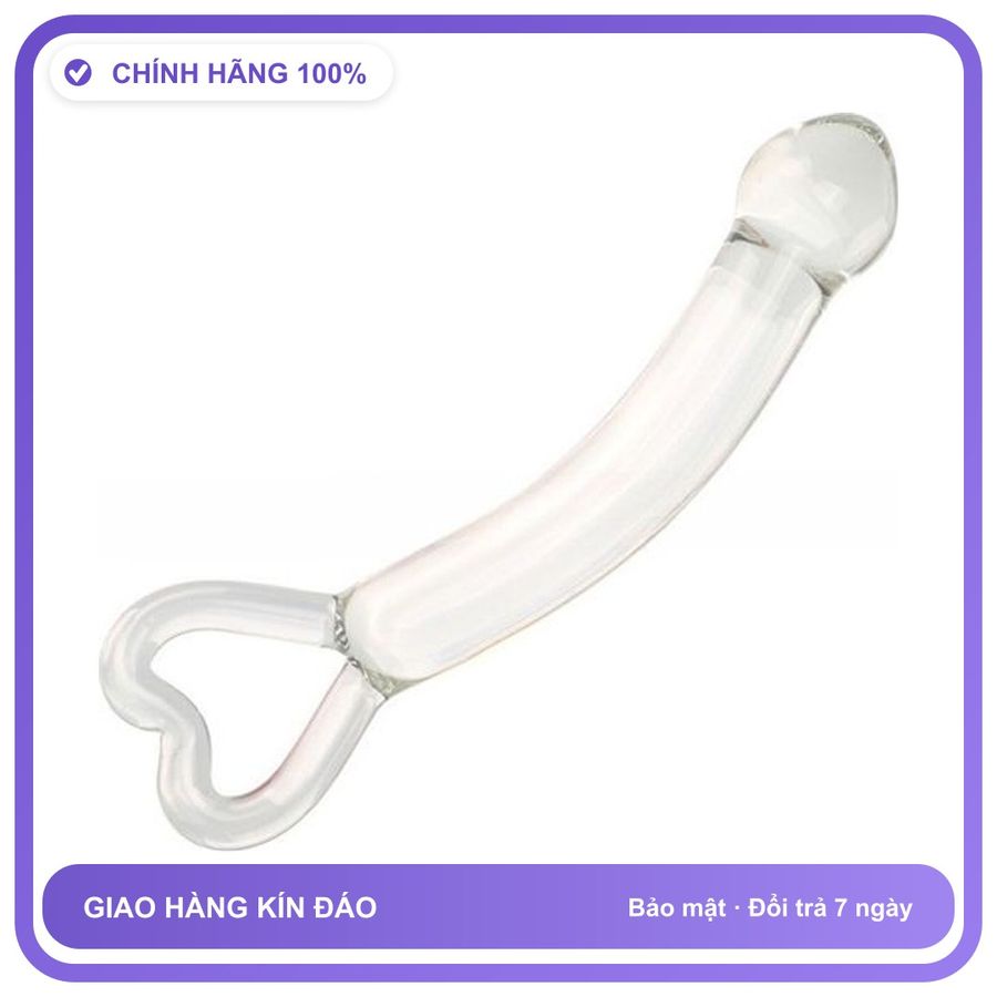 Dương vật giả Thủy Tinh Shape Trái Tim