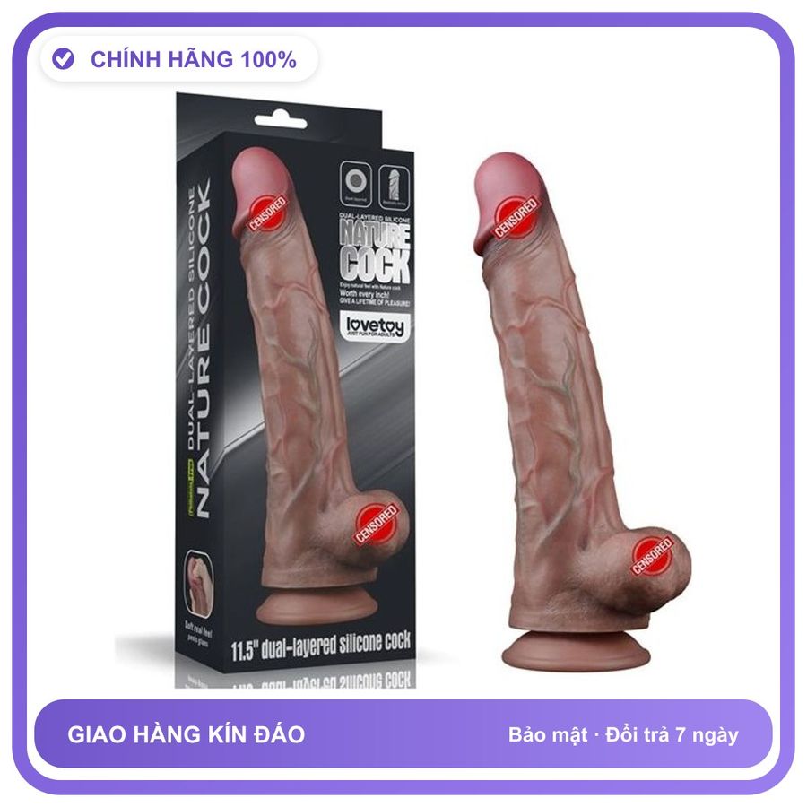 Dương vật giả có đế hít Lovetoy Nature Cock 11.5 Inch