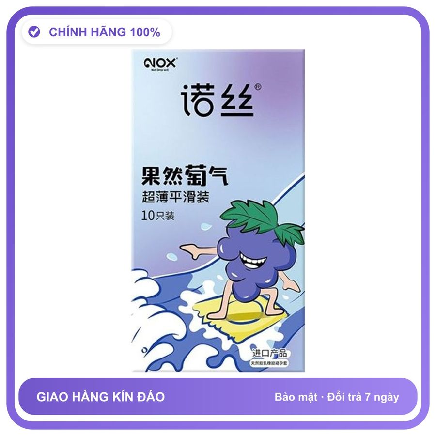 Bao cao su hương thơm Nox Sure Enough Grape Hộp 10 cái