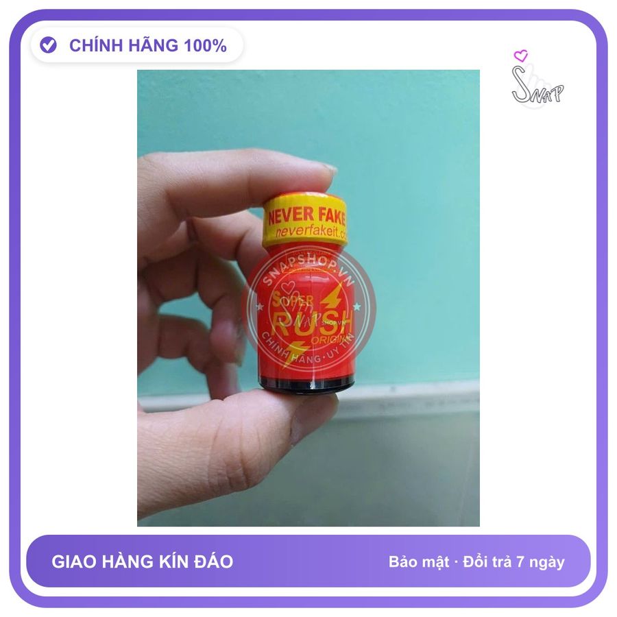 Chai hít tăng khoái cảm Popper SUPER RUSH 10ml Chai hít Popper 10ml USA, Kích Thích Cực Mạnh, Tác Dụng Tức Thì Khi Vừa Hít Xong, Che Tên SP