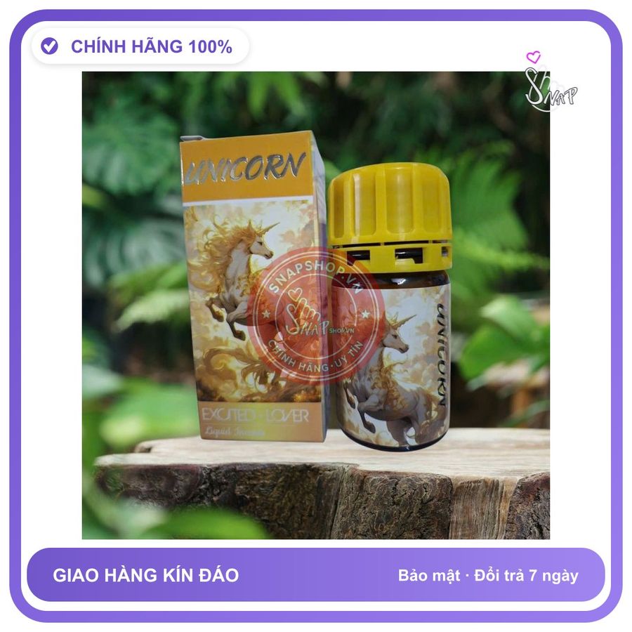 Chai hít tăng khoái cảm Popper UNICORN 40ml Popper 40ml USA, Mẫu Mới, Cực Mạnh, Phê Lâu, Tác Dụng Tức Thì, Che Tên
