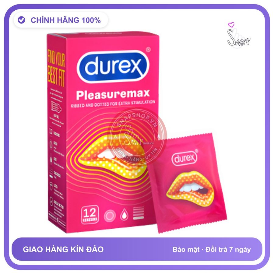 Bao cao su durex BAO CAO SU DUREX GÂN GAI HỘP 12 Cái, CHE TÊN SP