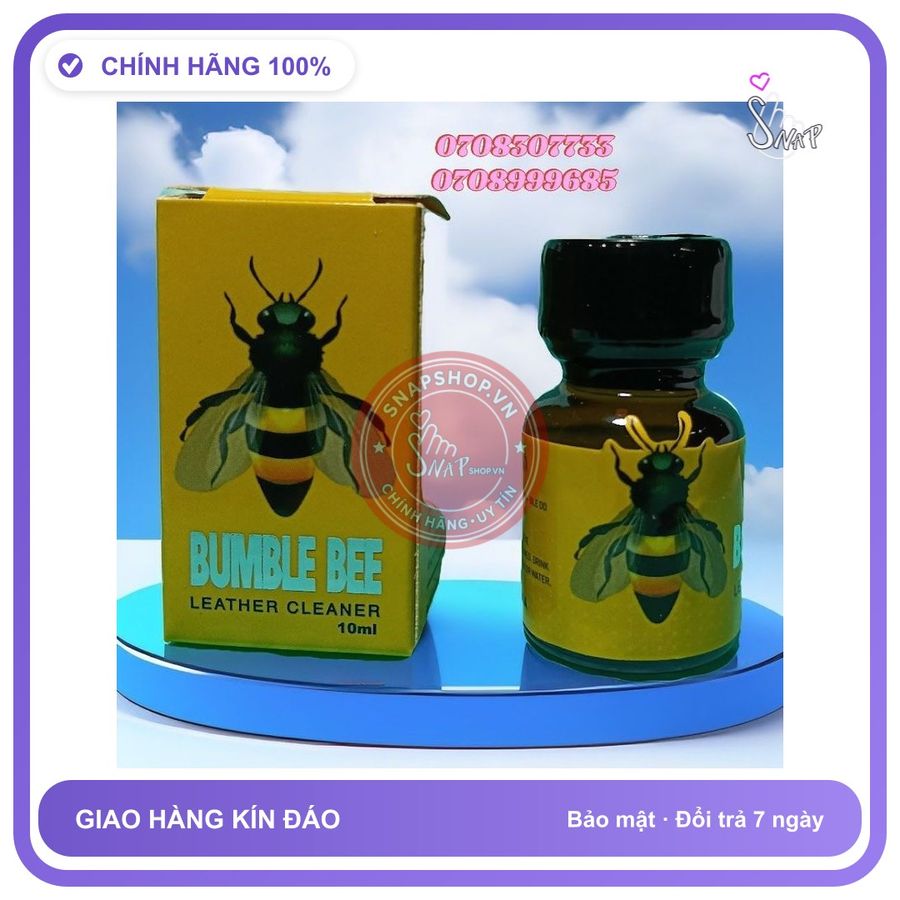 Chai hít tăng khoái cảm Popper BUMBLE BEE 10ml Chai hít Popper Bumble Bee 10ml hỗ trợ tăng khoái cảm,chính hãng, che tên sp