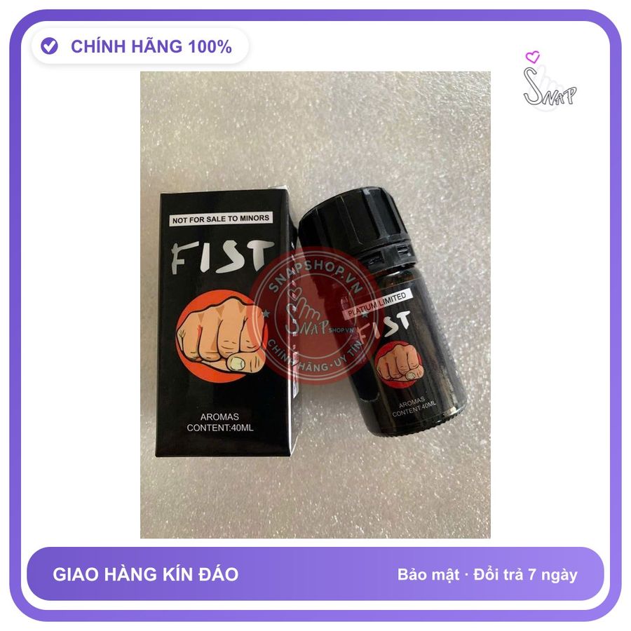 Chai hít tăng khoái cảm Popper FIST 10ml Popper FIST 10ml với 40ML mạnh, không cồn, che tên sp