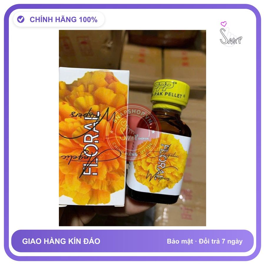 Chai hít tăng khoái cảm Popper FLORAL 30ml Popper 30ml nước hoa thơm, mạnh, phê, che tên, sp