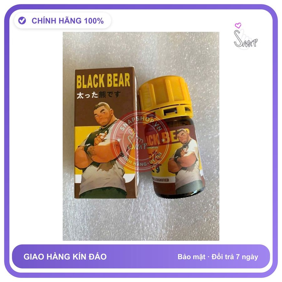 Chai hít tăng khoái cảm Popper BLACK BEAR 40ml Popper 40ml USA chính hãng, Mạnh, phê