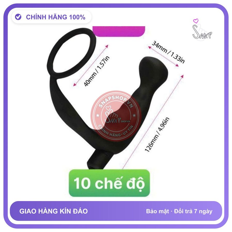 Đồ chơi người lớn Plug Massage Ass Pretty Love (12 chế độ rung có vòng đeo che tên sp